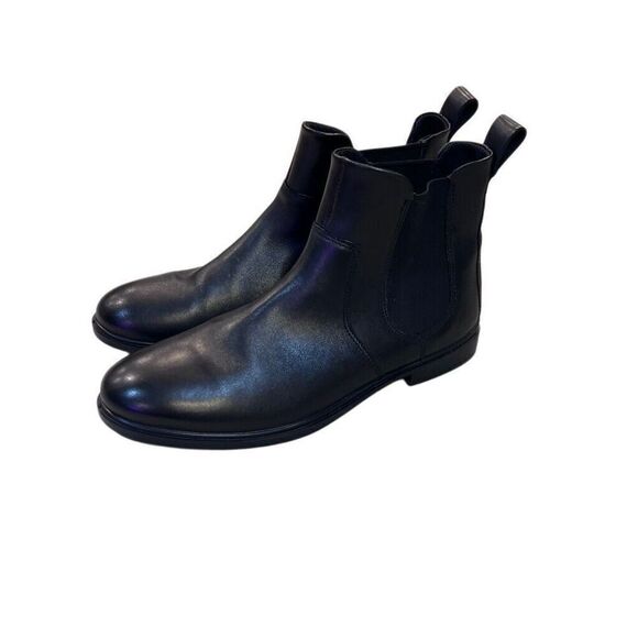 ECCO Womens Sz 9/9.5 Black Leather Chelsea Classic Ankle Boots Women's EU 40 - Picture 1 of 10